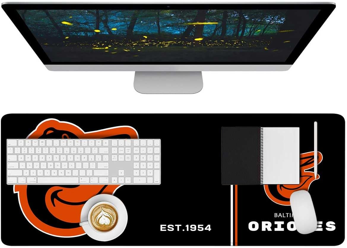 Generic Baseball Mouse Pad Extended Large Gaming Desk Pad 31.5 x 11.8 Inch, XL Mousepad Topographic Mouse Pad with Anti-Slip Rubber Base for Baltimore Home Office