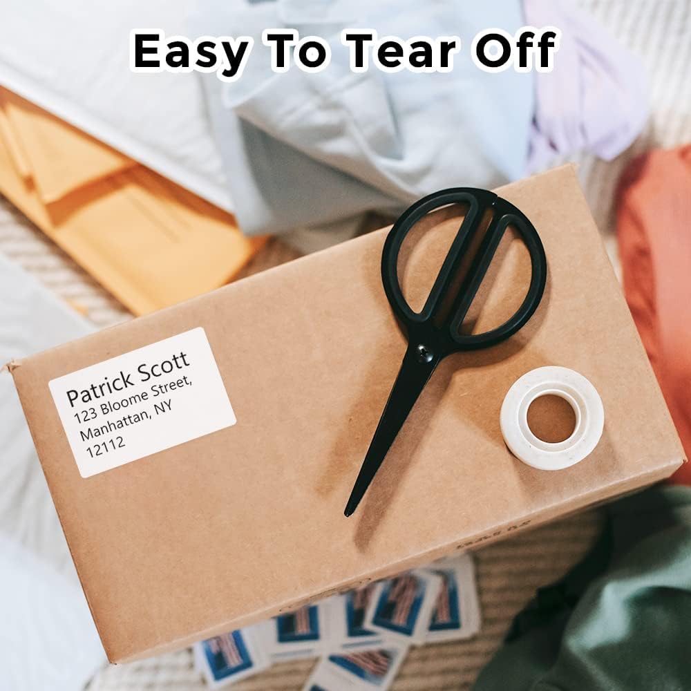 Phomemo 3 Roll 2.36"x 1.57" Thermal Sticker Label, 180 Labels/Roll Compatible with M220, M250, M260,M200, M221 Printer, Strong Permanent Adhesive, for Customer Mailer, Address, Business Letter