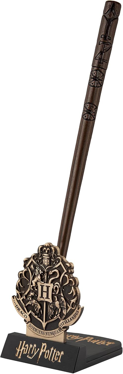 Cinereplicas Harry Potter - Cedric Diggory Wand Pen with Stand & Lenticular Bookmark - Official License
