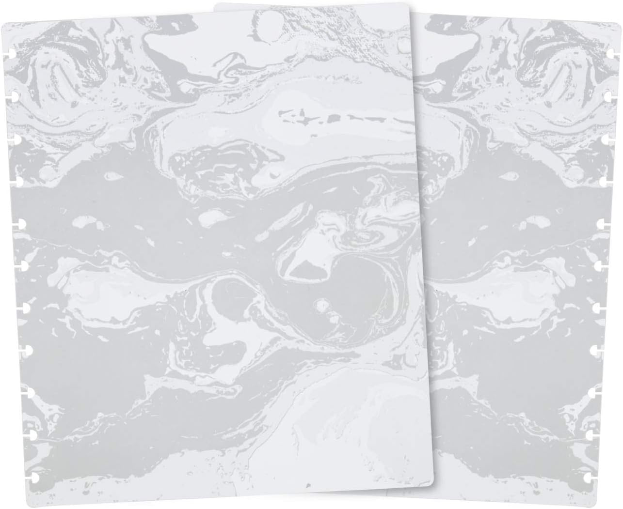 Talia Discbound Notebooks, Planner, Customizable, (Marble Flow Carrara, Letter (8.5in x 11in))