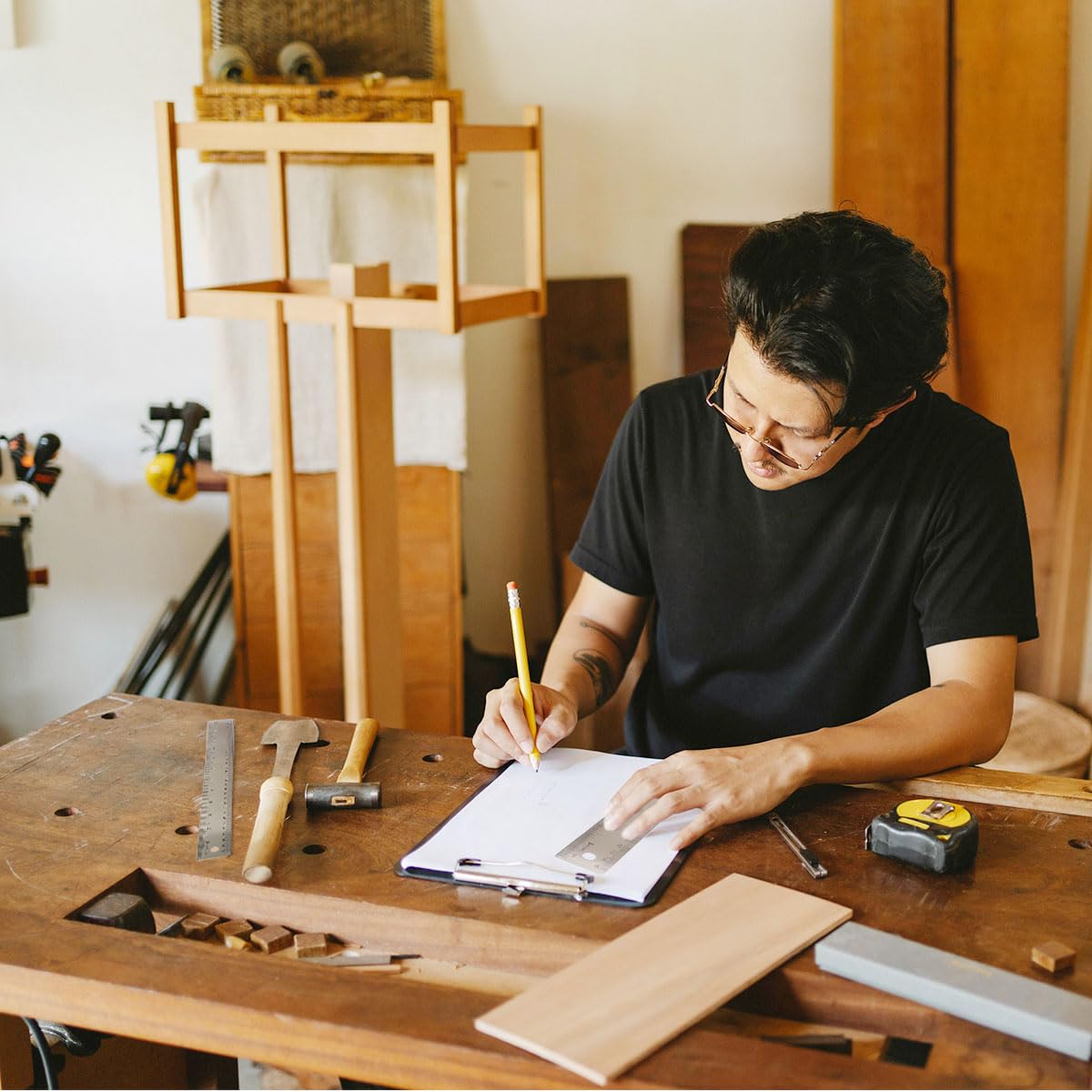 12-Inch Stainless Steel Metal Ruler with Non-Slip Cork Backing - 1 Pack