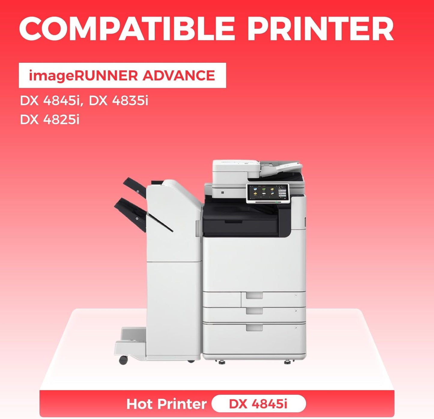 GPR-64 GPR64 Black Toner Cartridge 1-Pack with chip High Yield Replacement for Canon GPR-64 5141C003AA Toner Compatible for Canon ImageRunner Advance DX 4845i 4835i 4825i Printer Ink Copier All-in-One