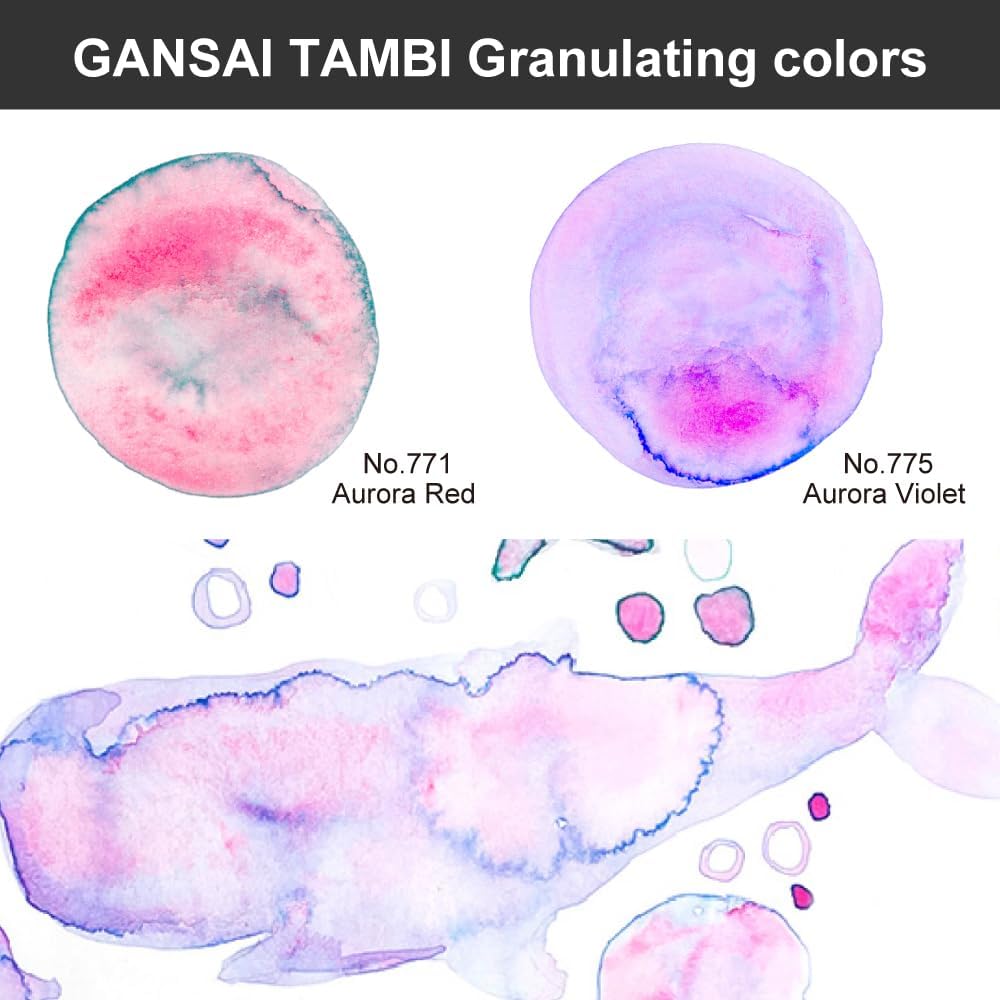 Kuretake Zig illustration watercolor Set, 3 Gansai Tambi, Fineliner and Waterbrush pen, for Inktober, Manga, Drawing, Calligraphy, Professional, Artist, Made in Japan (IKTB-25/7V)