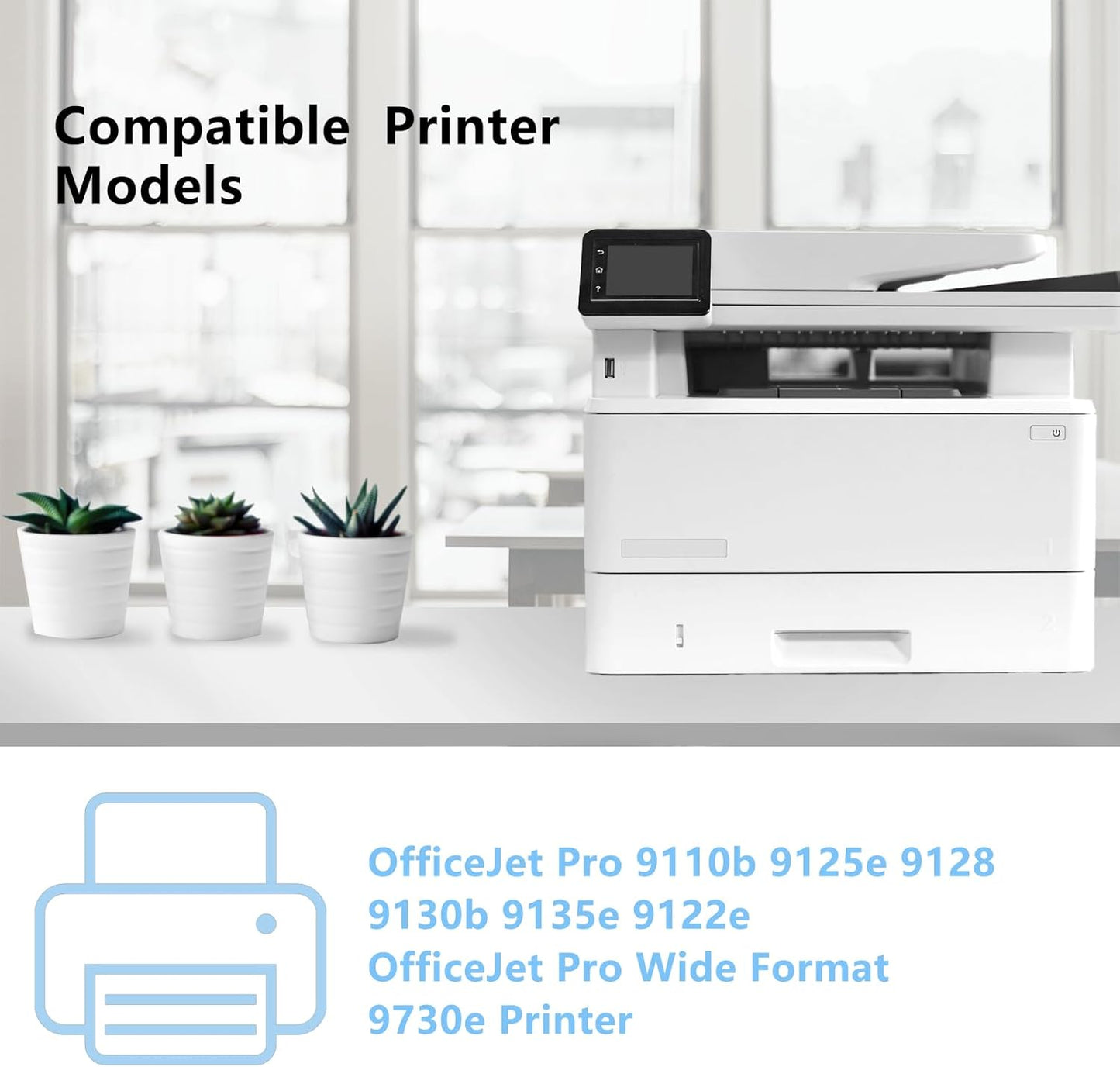 936e 936XL 936 with New Chip Ink Cartridges Replacement for 936 936e 936XL Ink Cartridges Combo Pack Works Compatible with OfficeJet 9120 OfficeJet Pro 9110 9120 9130 Printers (5-Pack)