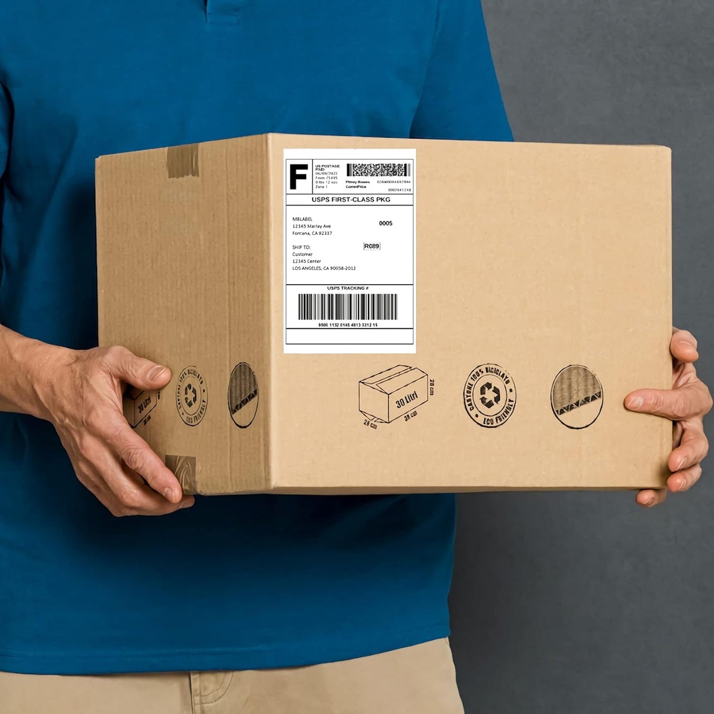 8.5" x 5.5" Address Labels, Half Sheet Shipping Labels, 25 Sheets Self Adhesive Mailing Labels for Laser & Inkjet Printers (50 Labels)