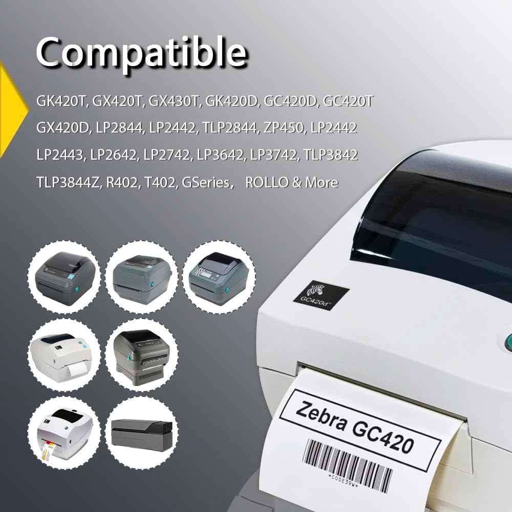 BETCKEY - 4" x 6" (102 mm x 152 mm) Shipping Labels Compatible with Zebra & Rollo Label Printer(not for dymo 4XL), Premium Adhesive & Perforated [1 Rolls, 250 Labels]