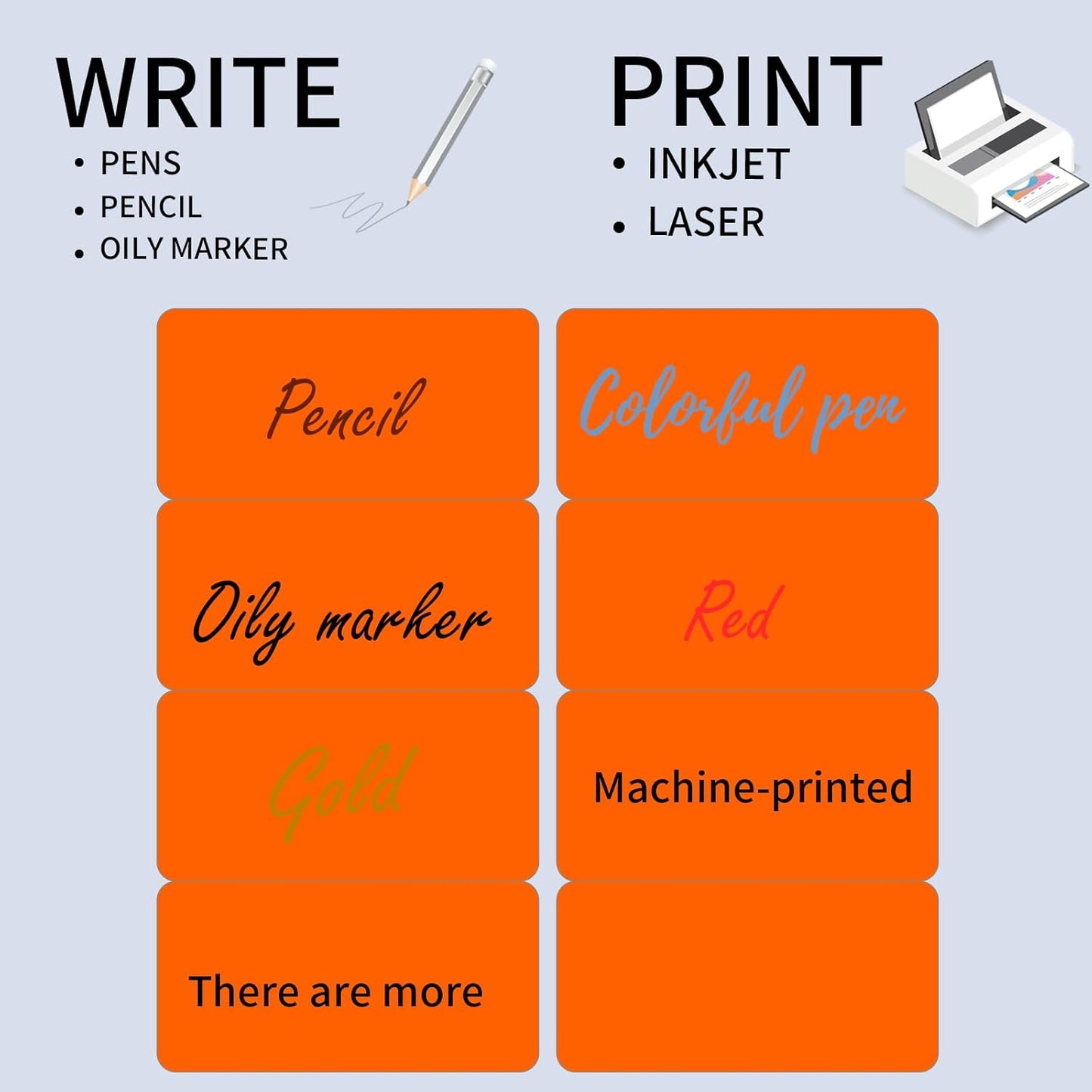 Shipping Labels Stickers, 2"×4" Printable Mailing Label for Laser/Inkjet Printing- Matte, Permanent Adhesive Labels Stickers (Fluorescent Orange)