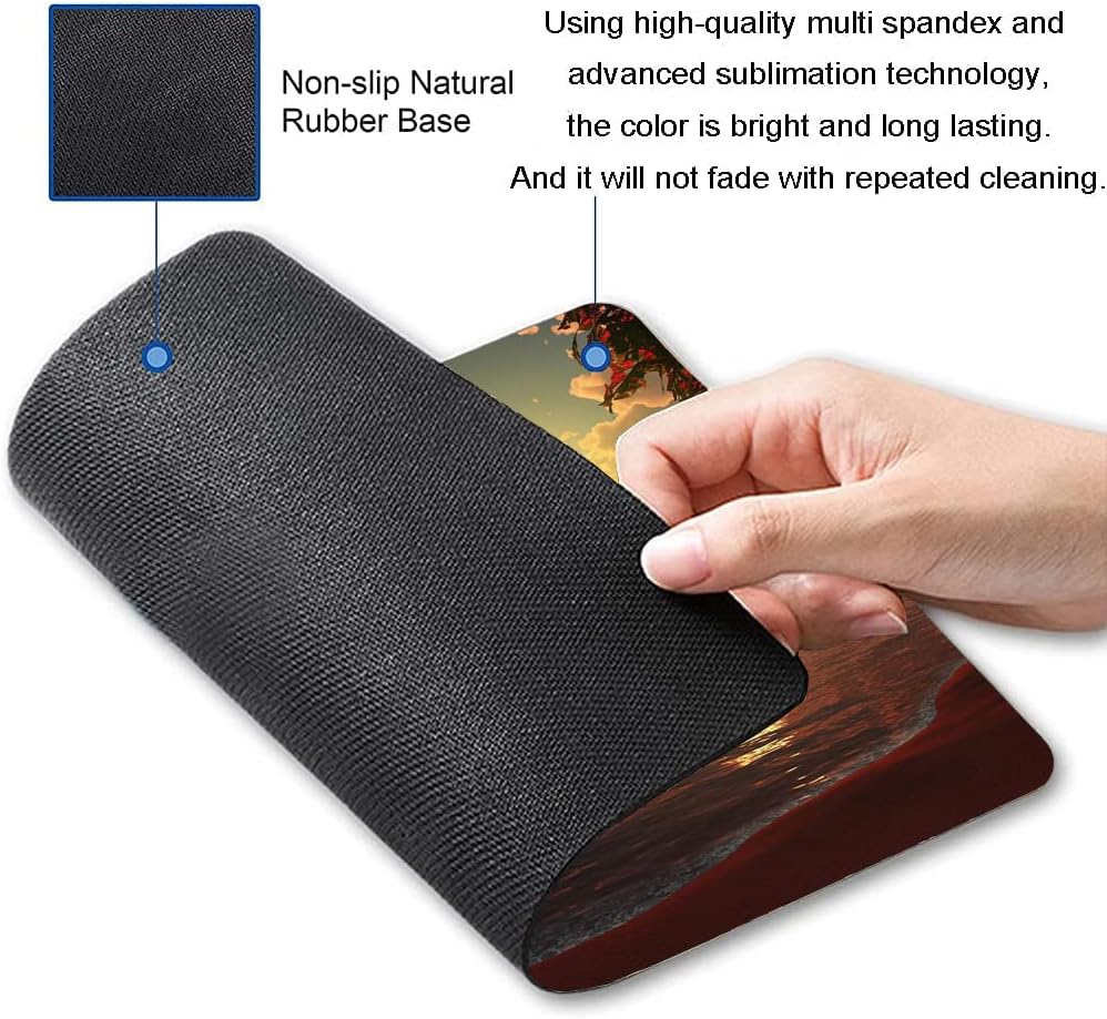 Customized Square Gaming Women's Mouse Pad, Anti Slip Rubber Base Mouse Pad On The Lake During Sunset, Desktop and Laptop Mouse Pads