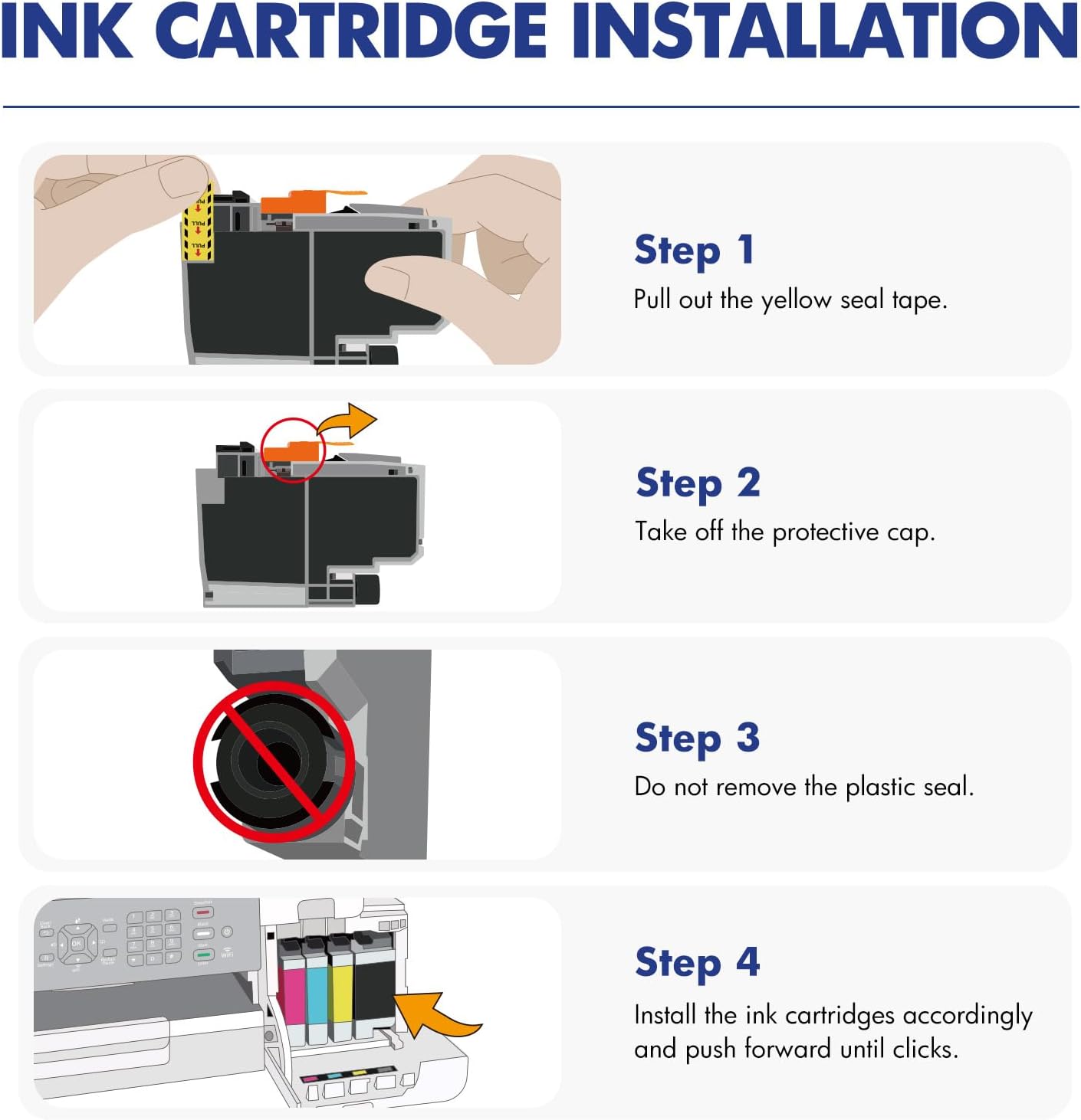 Cool Toner LC406XL LC406 Ink Cartridges for Brother Printer MFC-J4335DW MFC-J5855DW LC 406 XL for MFC-J6555DW MFC-J4535DW MFC-J6955DW MFC-J4345DW MFC-J5955DW HL-JF1 5 Pack-2Black Cyan Magenta Yellow