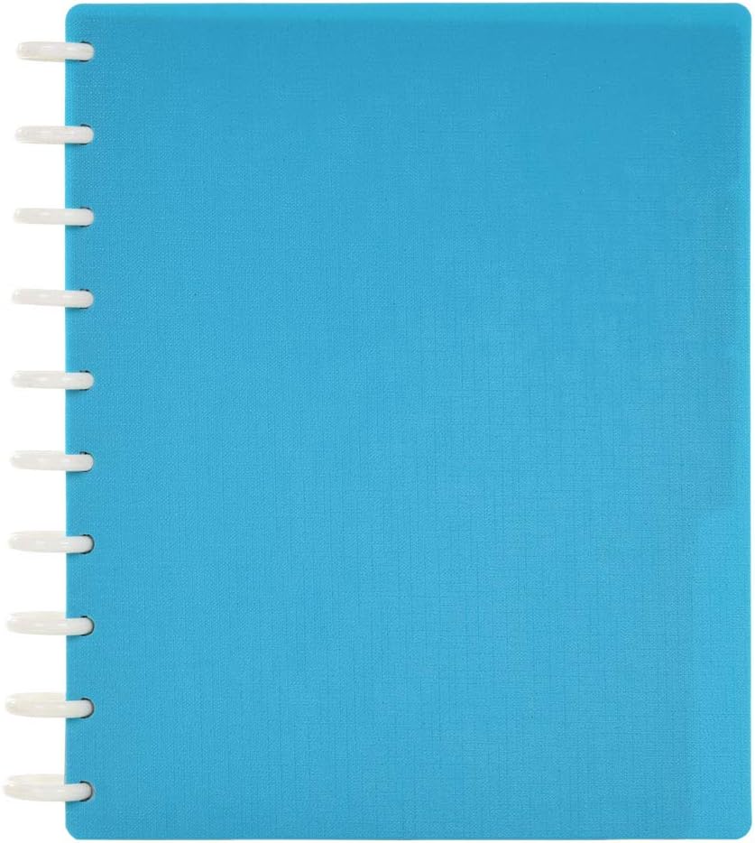 Talia Discbound Notebooks, Planner, Customizable, (Energetic Turquoise, Midsize (7.5in x 9.75in))