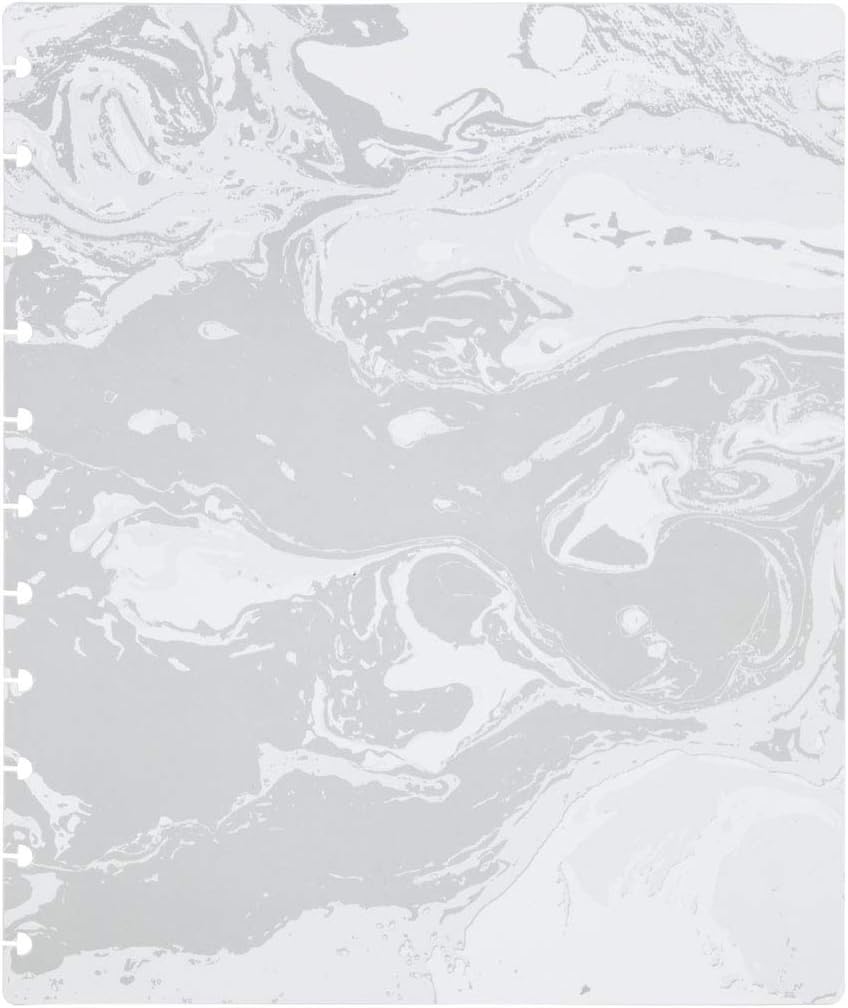 Talia Discbound Notebooks, Planner, Customizable, (Marble Flow Carrara, Letter (8.5in x 11in))