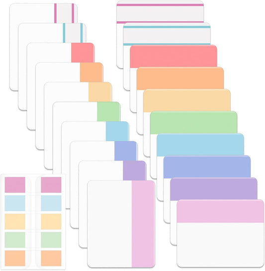 Mr. Pen- Sticky Index Tabs, 500 Pcs, 21 Sets, Colorful Sticky Tabs for Notebooks, Page Markers, Page Tabs for Binders, Page Tabs Sticky Tabs for Books, Notebook Tabs, Back to School Supplies