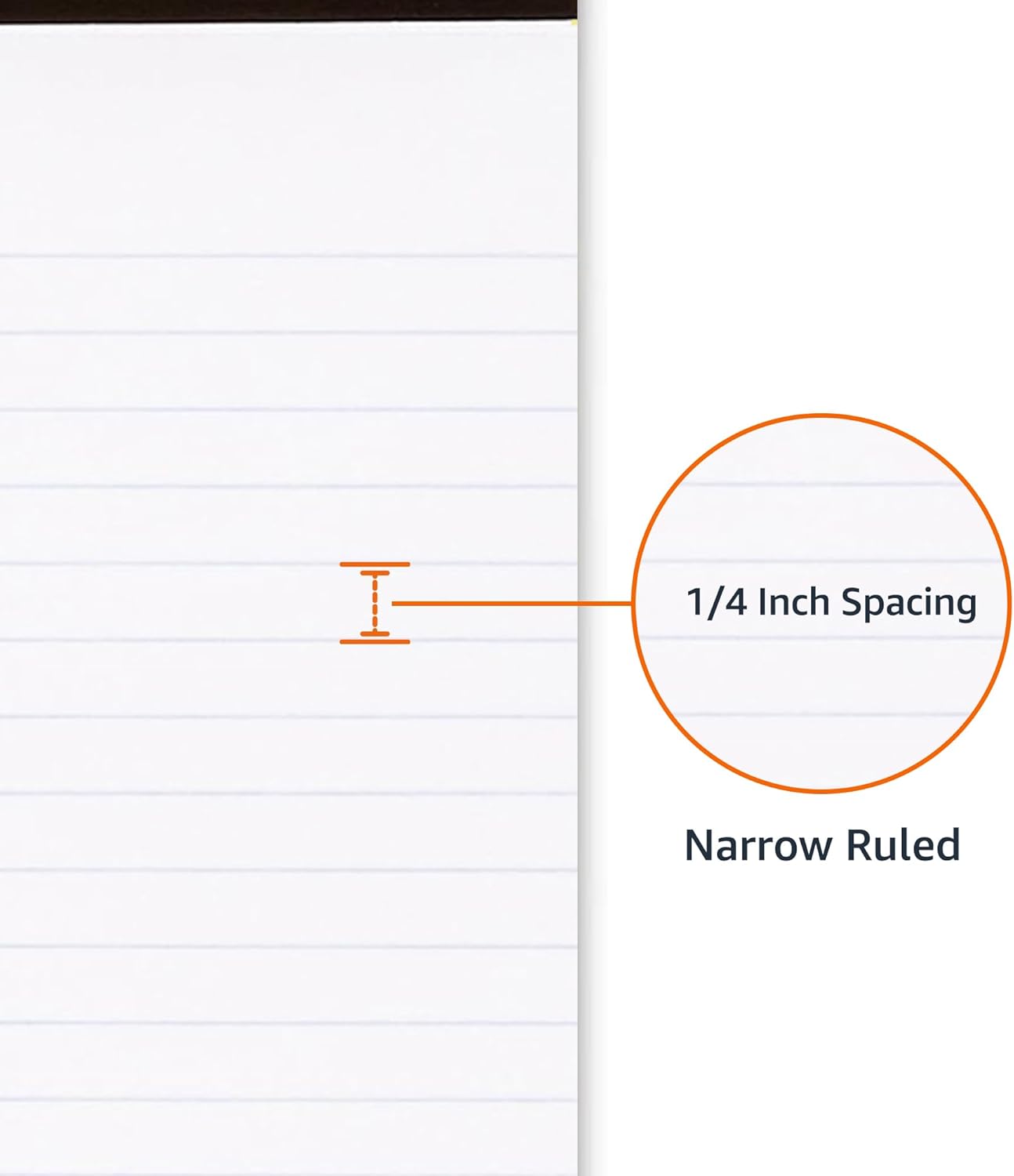 Amazon Basics Narrow Ruled Lined Writing Note Pad, 5 inch x 8 inch, White, 12 Count (12 Pack of 50 pages)