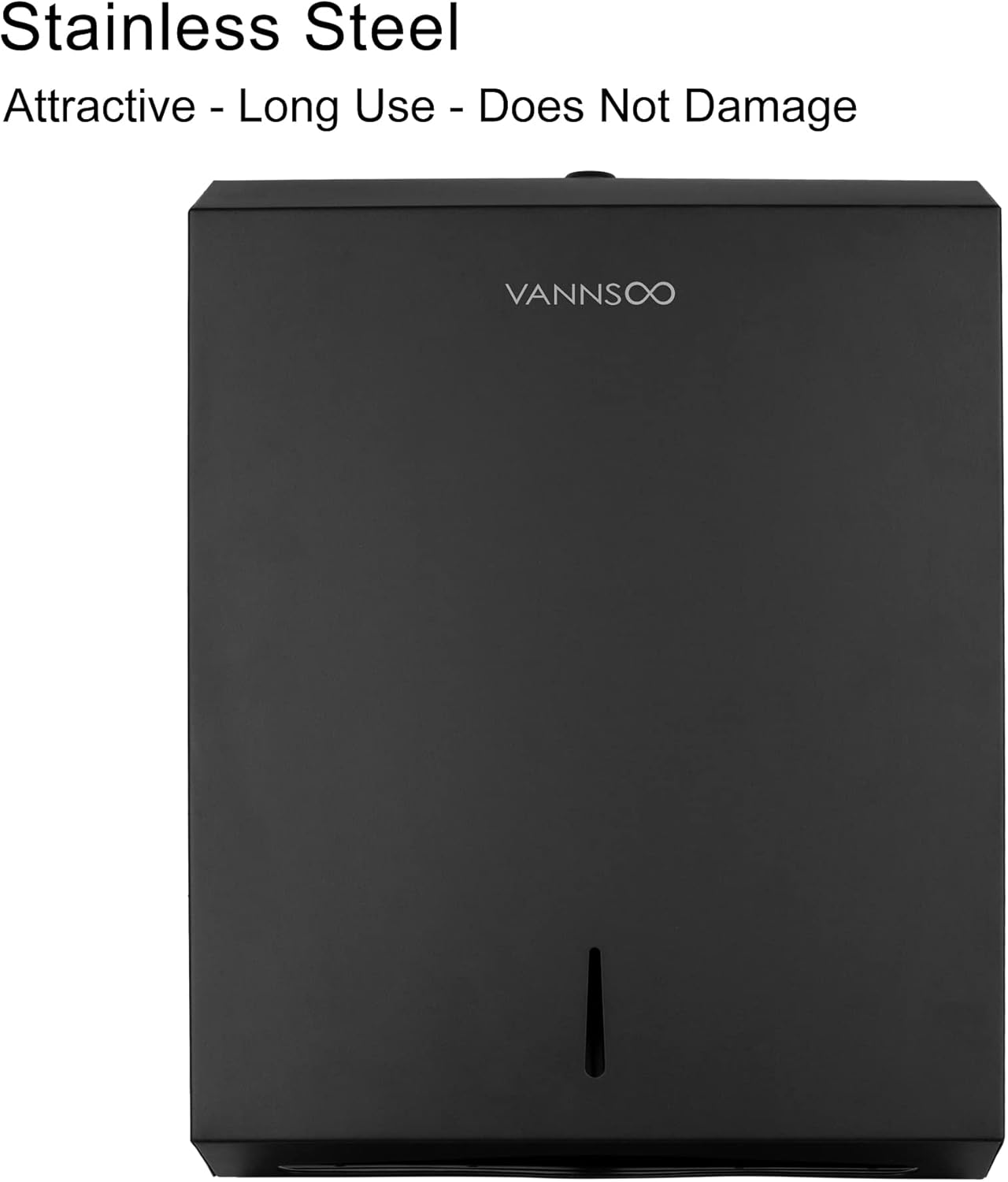 Paper Towel Dispenser, Commercial Stainless Steel Tri-fold/Multi-fold/C-Fold Paper Towel Holder Wall Mount Key (Black)