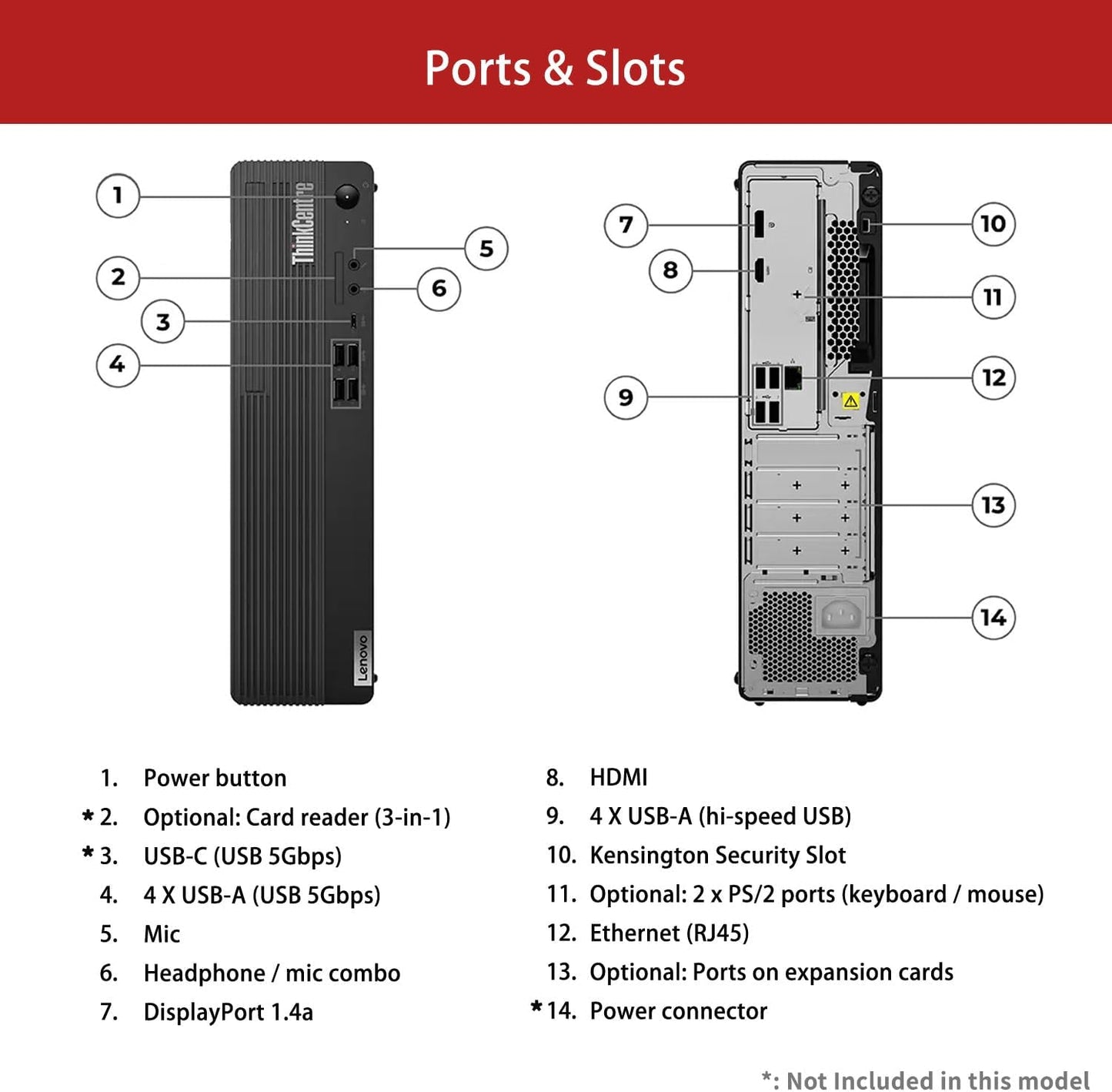 Lenovo ThinkCentre M70s Small Form Factor Business Desktop, 14th Gen Intel 10-Core i5-14400, 16GB DDR5 RAM, 512GB SSD, HDMI, DP, Wi-Fi 6, W11 Pro, Bundle with Adata UC310 64GB USB Flash Drive