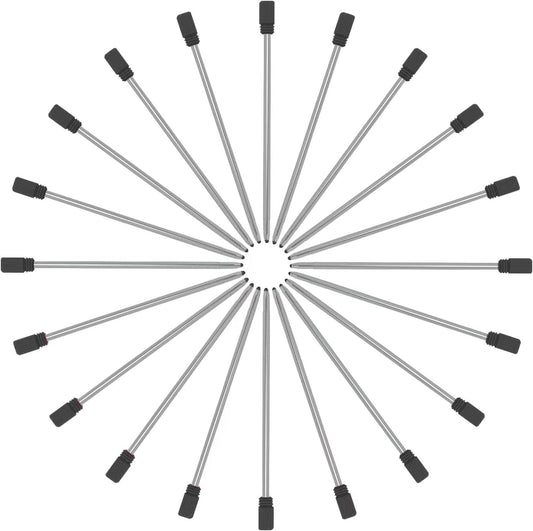YOUMI Refill 2.75" (20pcs) replaceable ballpoint pen refill, Black ink 1mm midpoint metal refill (Black refill)