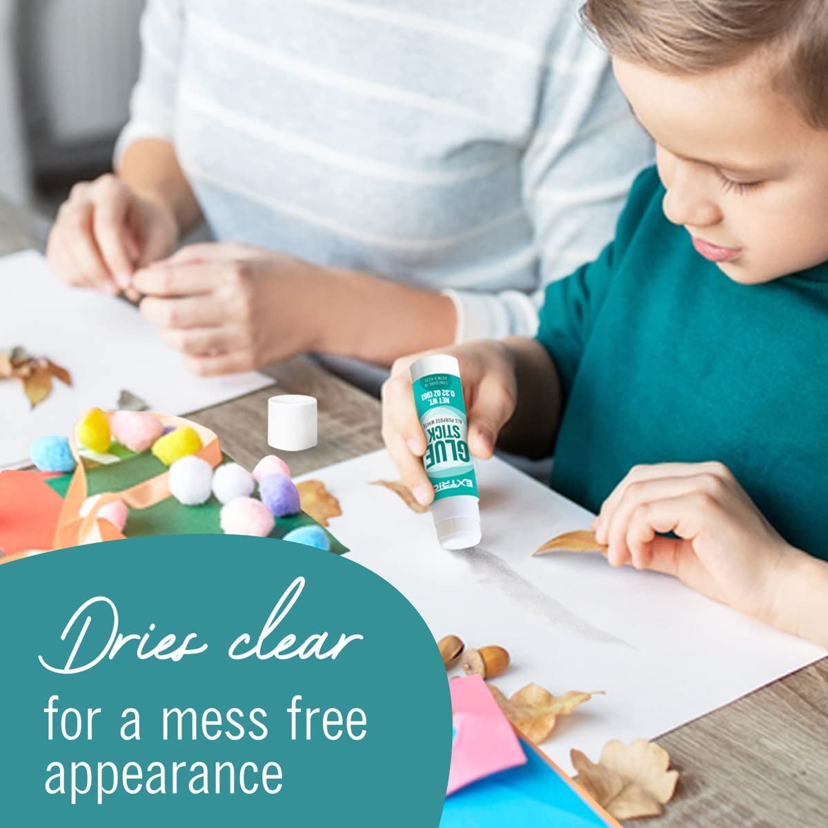 Glue Sticks Bulk Classroom, White Glue Sticks for Kids 60 Count, 0.75 Ounce, Washable All Purpose, for Kids, School and Home