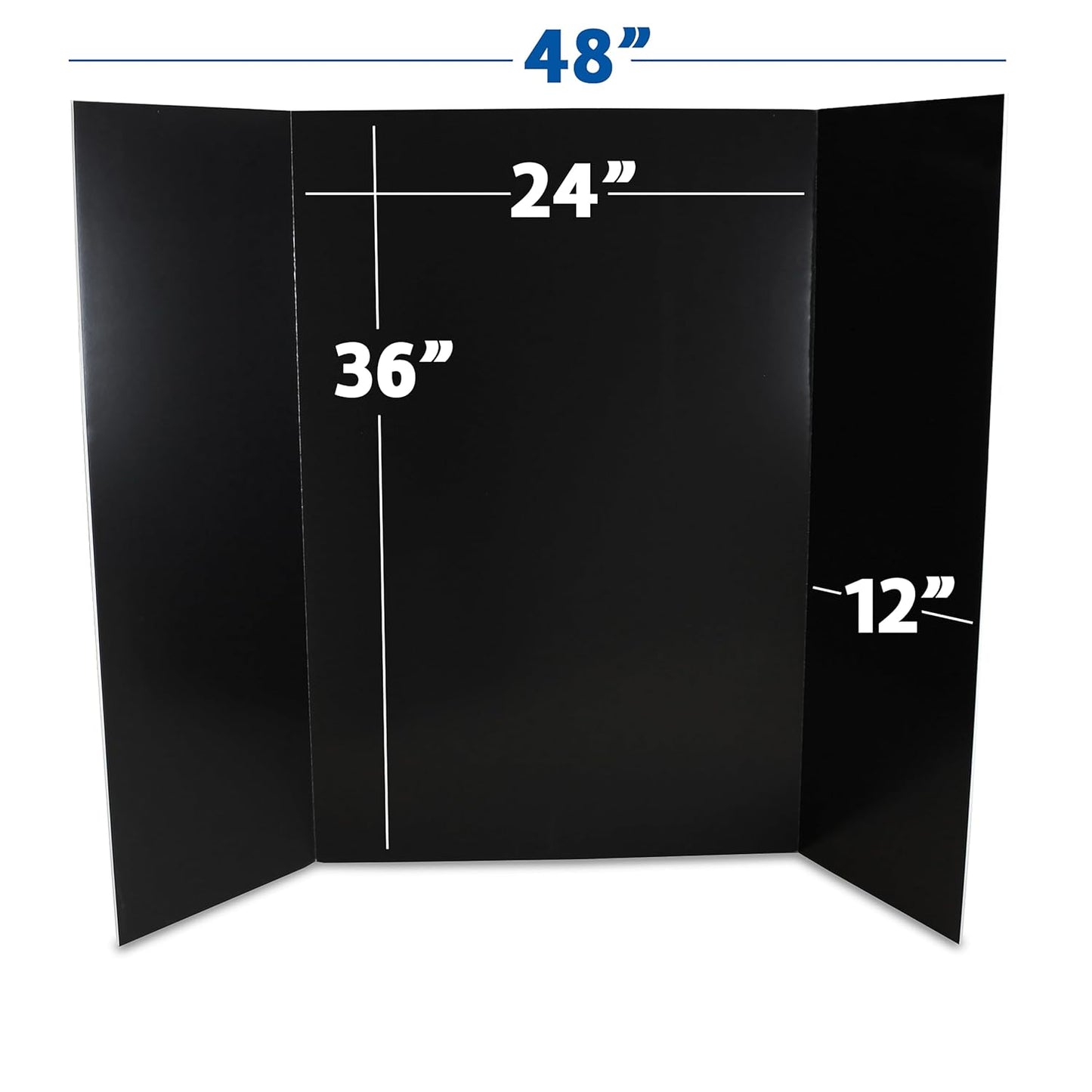 Flipside Products 36” x 48” Foam Project Boards for Presentations, Science Fair, School Projects, Event Displays and Trifold Picture Board - Assorted Colors - 3 Pack