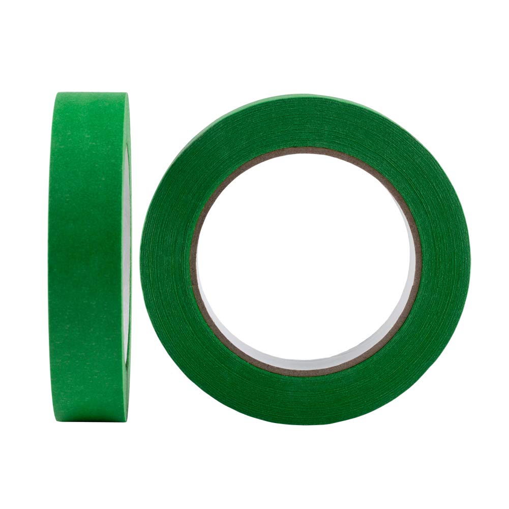 Lichamp 10 Pack Green Painters Tape 1 inch, Medium Adhesive Green Masking Tape Bulk Multi Pack, 1 inch x 55 Yards x 10 Rolls (550 Total Yards)