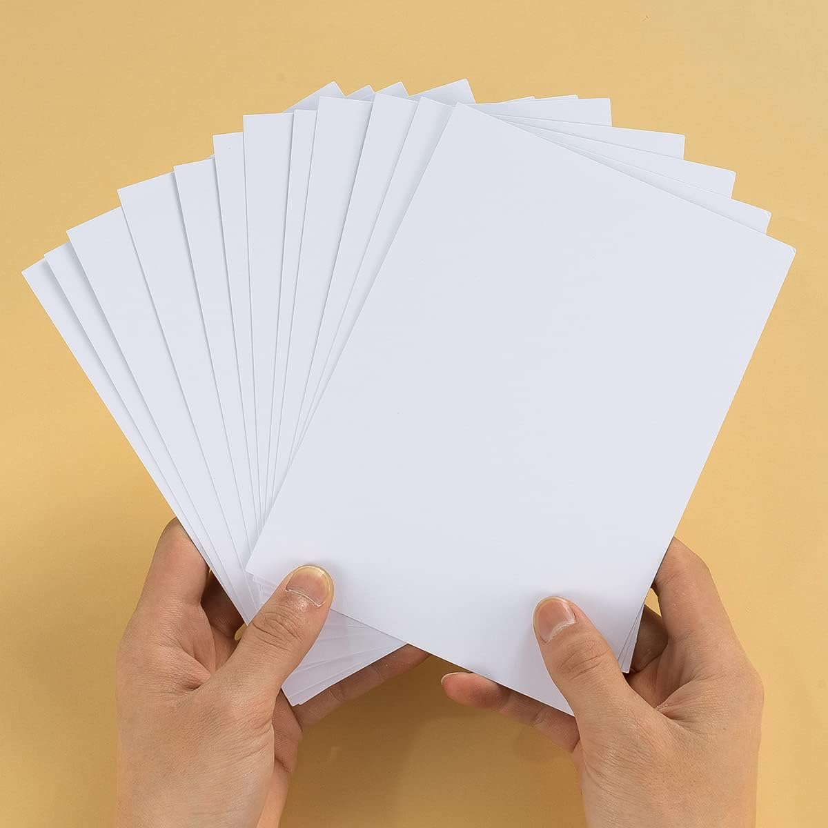 50 Sheets Blank Cardstock Paper 250 GSM Thick Heavy Cards Stock for DIY Art Projects, Card Making, Postcards, Greeting Cards, Birthday Party, Wedding Invitation (White, 5x7 inches)