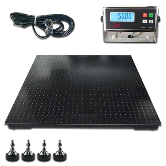 Liberty LS-700-4X6 Heavy Duty General Purpose Floor Scale | 48" x 72" | Capacity of 10,000 lbs x 2 lb + Black