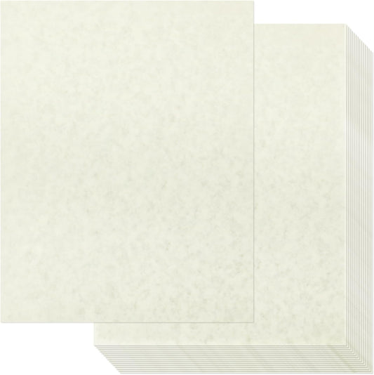 Epakh 200 Sheets Old Age Parchment Paper 8.5 x 11 Inch Standard Letter Vintage Colored Old Parchment Semblance Double Side Printing Paper(Lvory)