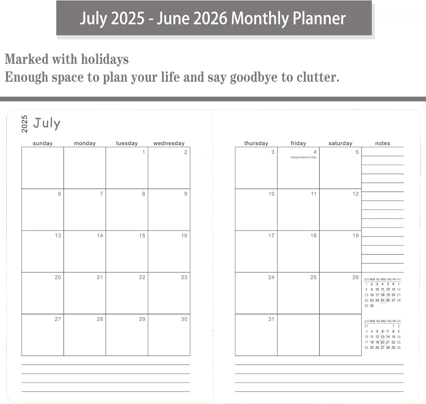 Daily Planner 2025-2026, One Page Per Day, Academic Planner (July 2025 - June 2026), Appointment Book with Time Slots and Monthly Tabs, 5.7" x 8.25", Pocket, Leather Cove (Brown)