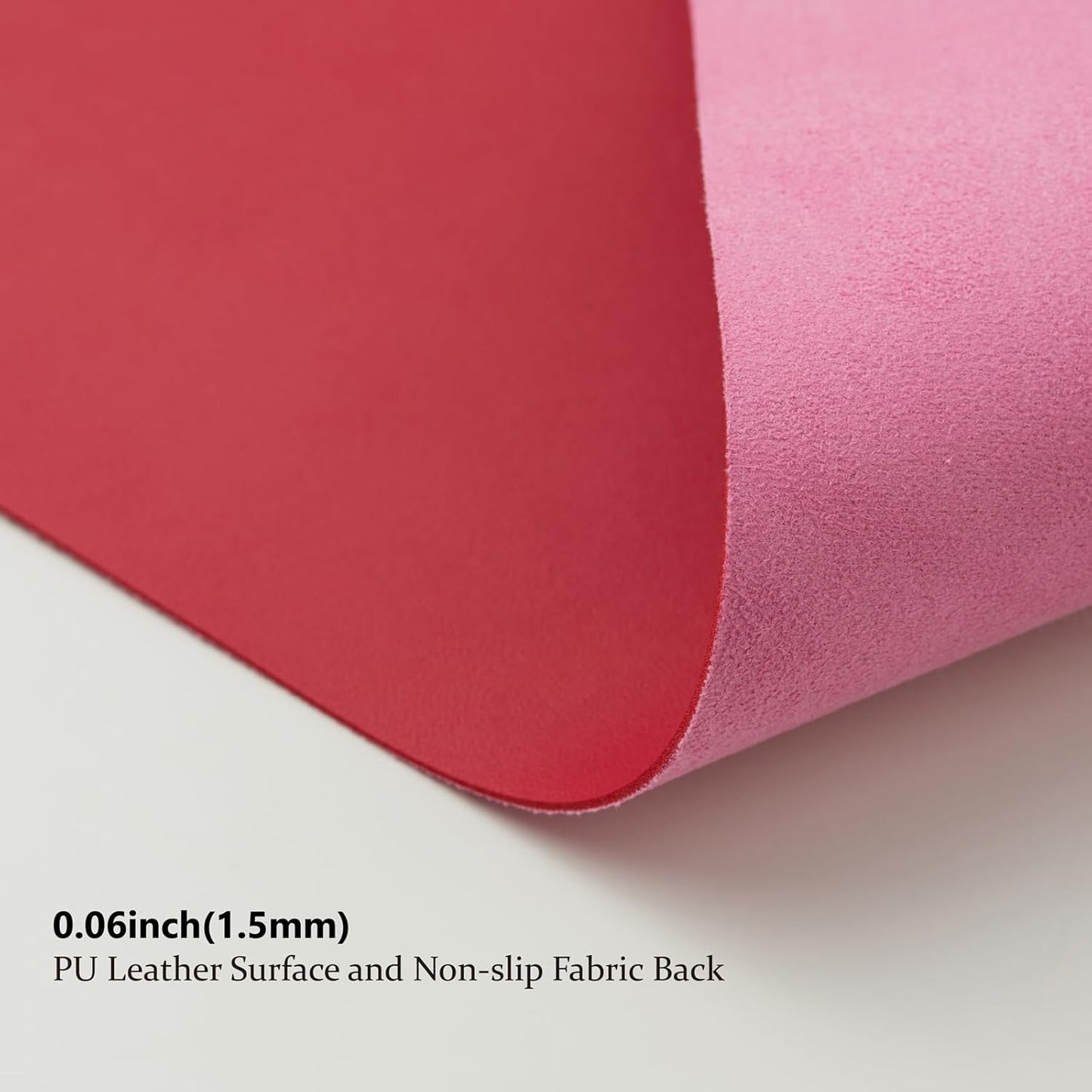 Leather Desk Mat - Non-Slip PU Desk Pad for Office and Home - Desk Organization and Accessories - Ideal for Large Mouse Pad and Desk Mats on Top of Desks (Rose Red,36"x 17")