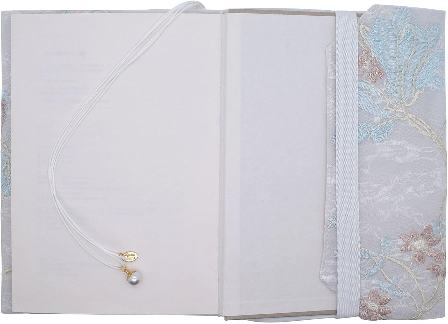 BLBMH Book Covers for Paperbacks Book Cover for Privacy Fit for 5.5x8.5 inch Embroidered Book Jacket Adjustable Book Sleeve Cover Fabric Softcover Protector for Notebook - Magnolia 8.5in