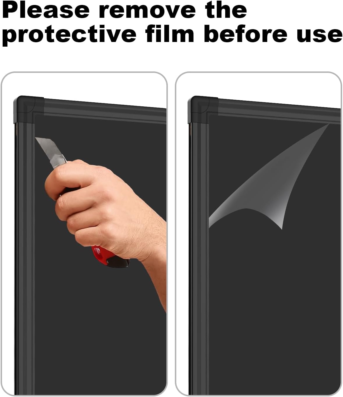 XBoard Magnetic Chalkboard Blackboard 48 x 36, Chalk Board/Black Board with 2 Magnets, Black Aluminium Frame