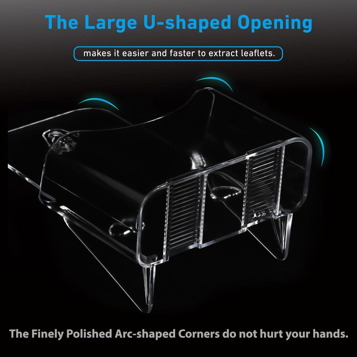 Acrylic Brochure Holder 4x9 Inches Slant Back Design, Clear Display Stand, Plastic Table Stand Sign, Pamphlet Flyer Display, 6 Pack