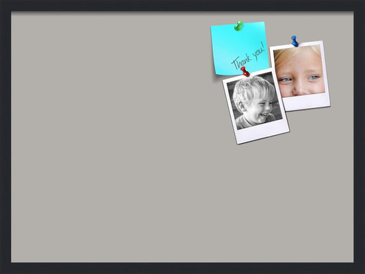 PinPix 30x22 Inch Cork Bulletin Board. This Decorative Framed Pin Board Comes with Dark Stone Design and a Satin Black Frame. Ideal for Home Office Decor or Message Board (PinPix-1808)