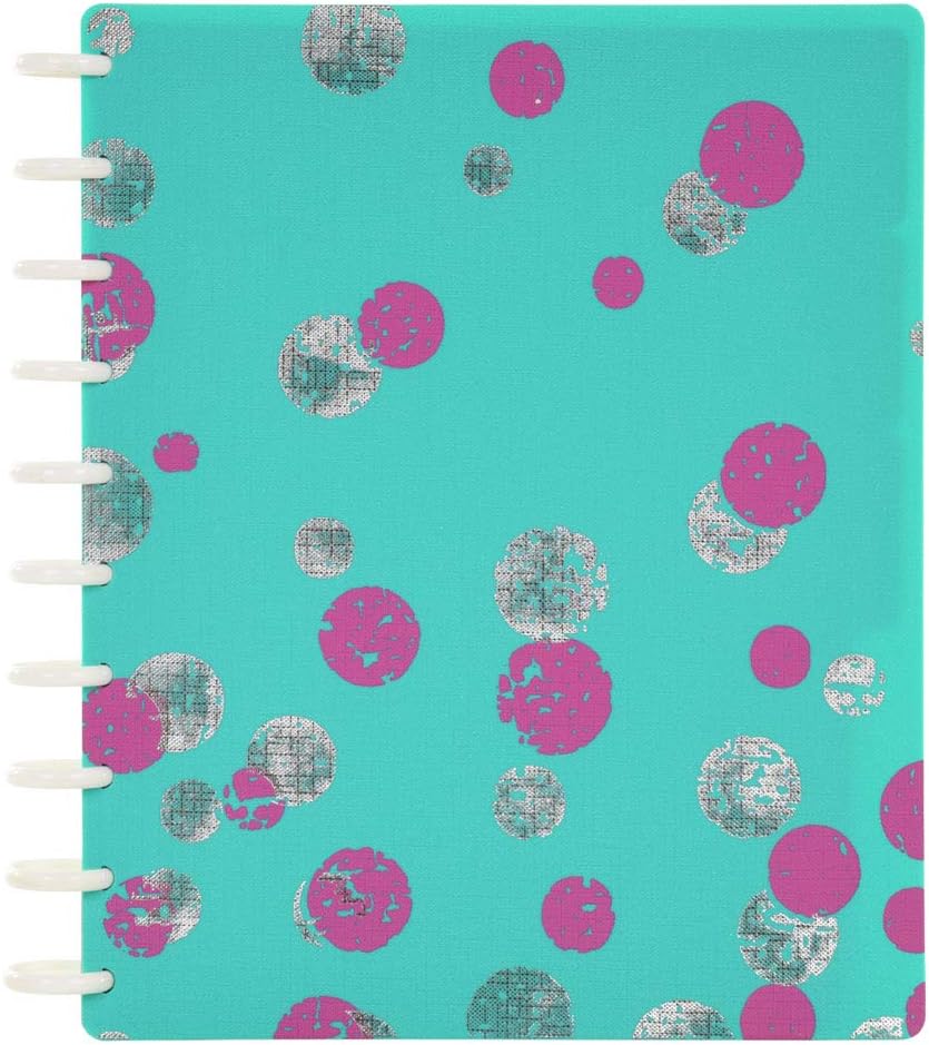 Talia Discbound Notebooks, Planner, Customizable, (xTeal Bounce, Midsize (7.5in x 9.75in))