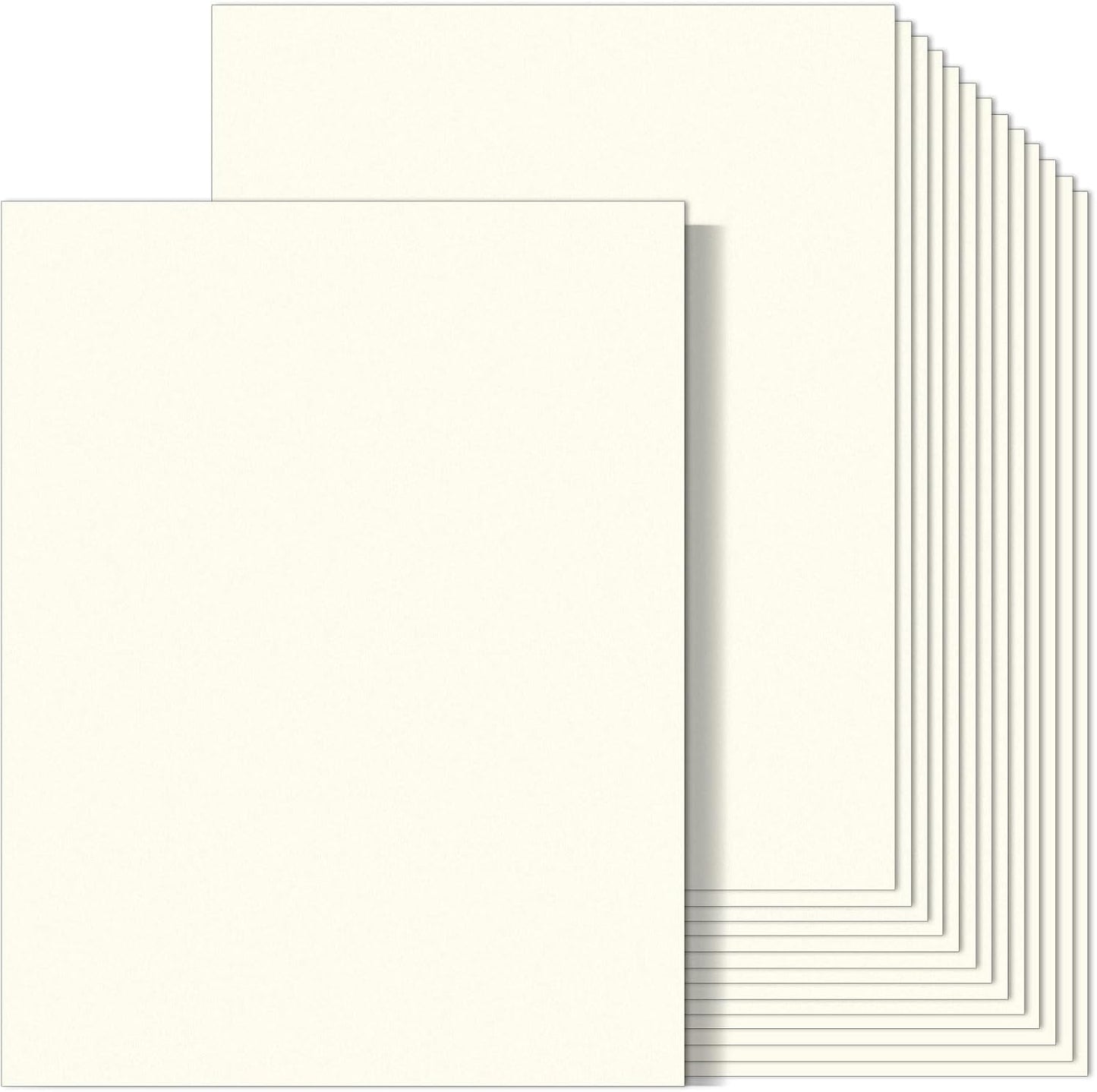 MixTeach 100 Sheets Cream Cardstock 8.5 x 11 Inch Thick Cardstock Paper, 250gsm/92lb Double Sided Cream Card Stock Printer Paper for Cards Making, Crafts, Scrapbook, Invitations, Drawing, Printing