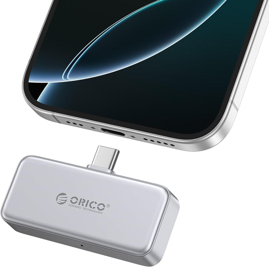 ORICO FlashPod 512GB Portable SSD Up to 2000MB/s, Direct Plug Design, High-Speed External SSD with USB 3.2 Gen2x2 20Gbps Interface, Reliable Storage for iPhone 16 Series, Tablets, Laptops - S20