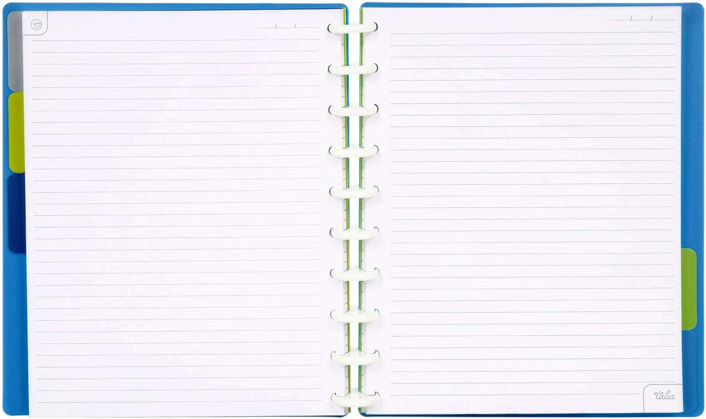 Talia Discbound Notebooks, Planner, Customizable, (Deep Lake Blue, Midsize (7.5in x 9.75in))