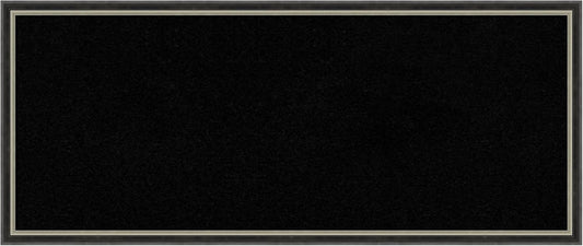 Amanti Art Black Cork Board for Wall, 13x31 Vision Board with Black Wood Frame, Medium Corkboard Office Decor for Home Organization, Modern Corkboard Pinboard to Display Items for Home Organization