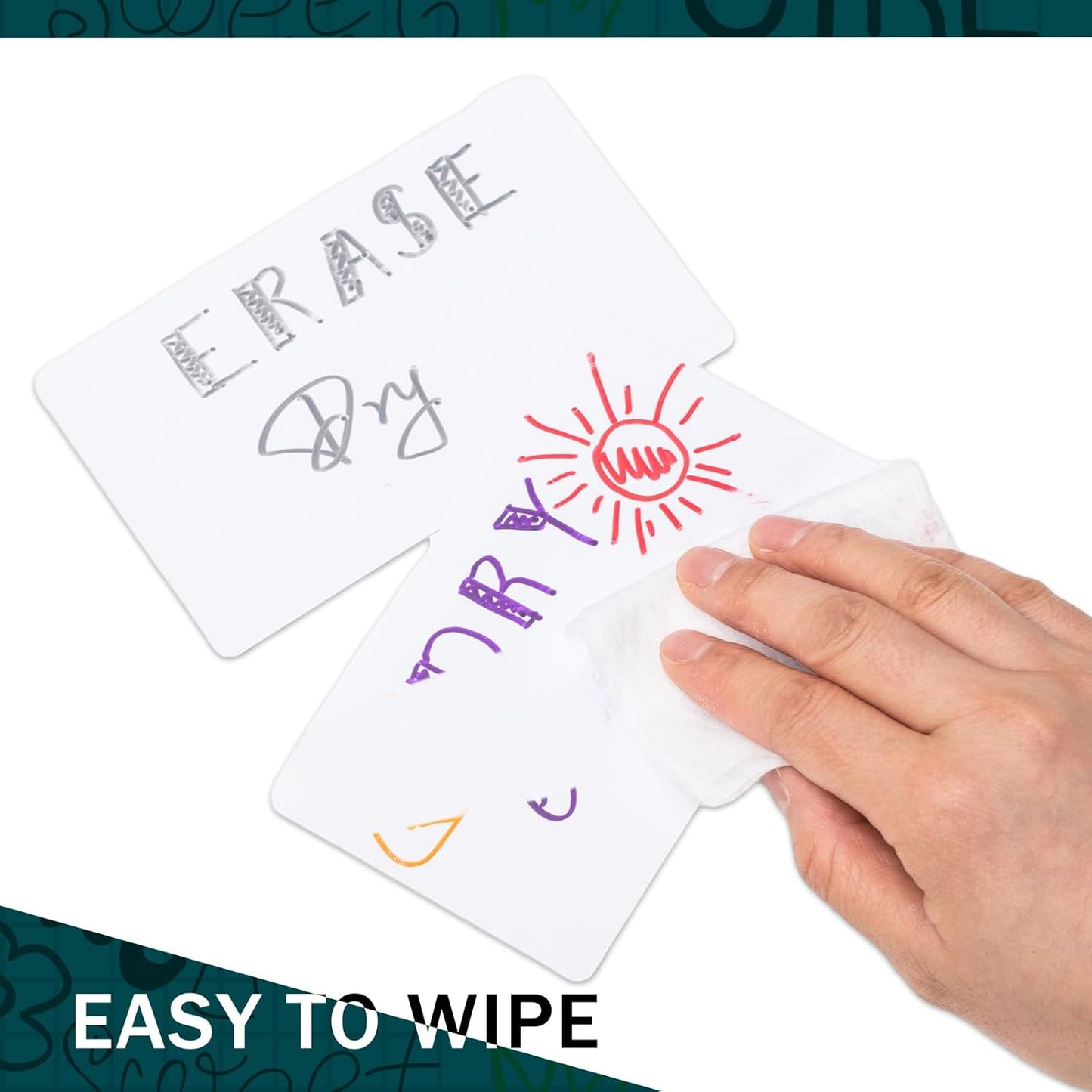 Harloon 100 Pcs Dry Erase Index Cards 3 x 5 Inch Laminated Reusable Dry Erase Note Cards Sheets for Office to Do List(Colorful)