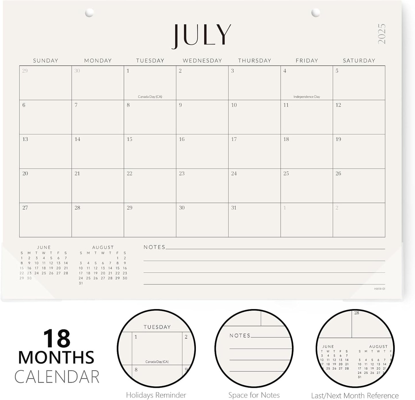 Jotsome Desk Calendar 2025-2026, Academic Desk Pad Calendar From July 2025 to December 2026 14x10.5 inch, Desk Blotter Calendar for Home and Office, Easy Planning (Jul 2025 - Dec 2026, Large)