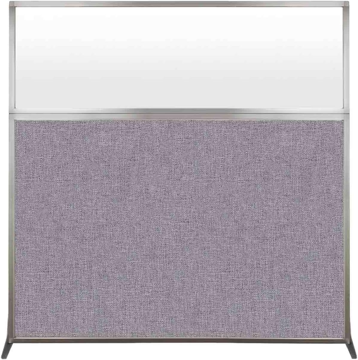 Versare Hush Screen Portable Room Divider | Workstation Wall Divider | Freestanding Privacy Hush Panels | Frosted Windows | Fabric Office Divider Screen | Great for Room Separation