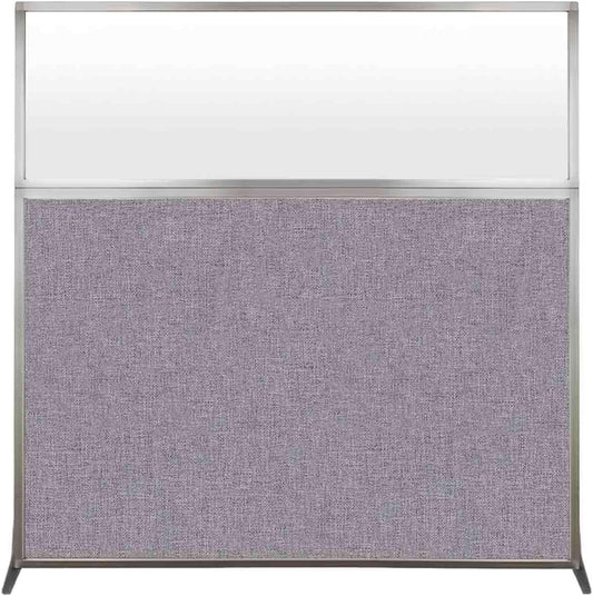 Versare Hush Screen Portable Room Divider | Workstation Wall Divider | Freestanding Privacy Hush Panels | Frosted Windows | Fabric Office Divider Screen | Great for Room Separation