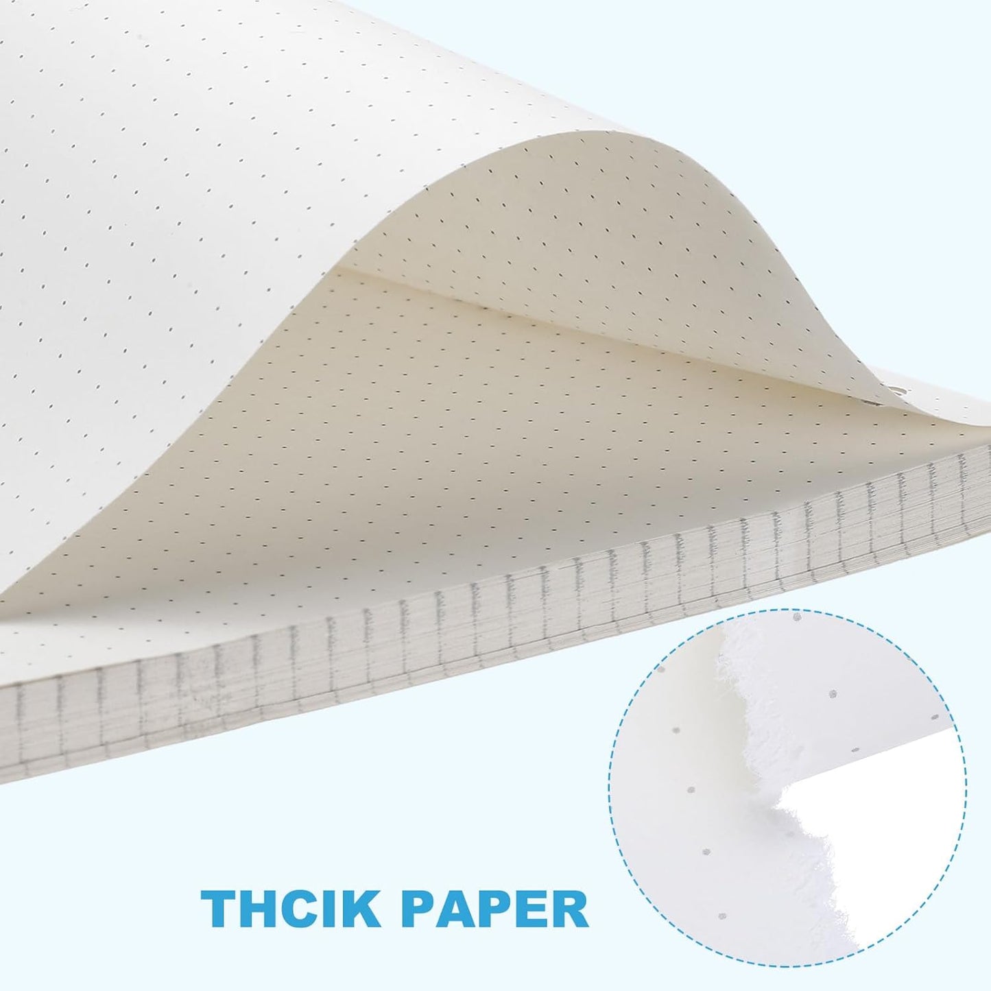 PATIKIL A5 Dot Grid Paper 6-Ring Binder Loose Leaf Planner Filler Paper Planner Inserts, 80 Sheets/160 Pages, Lined