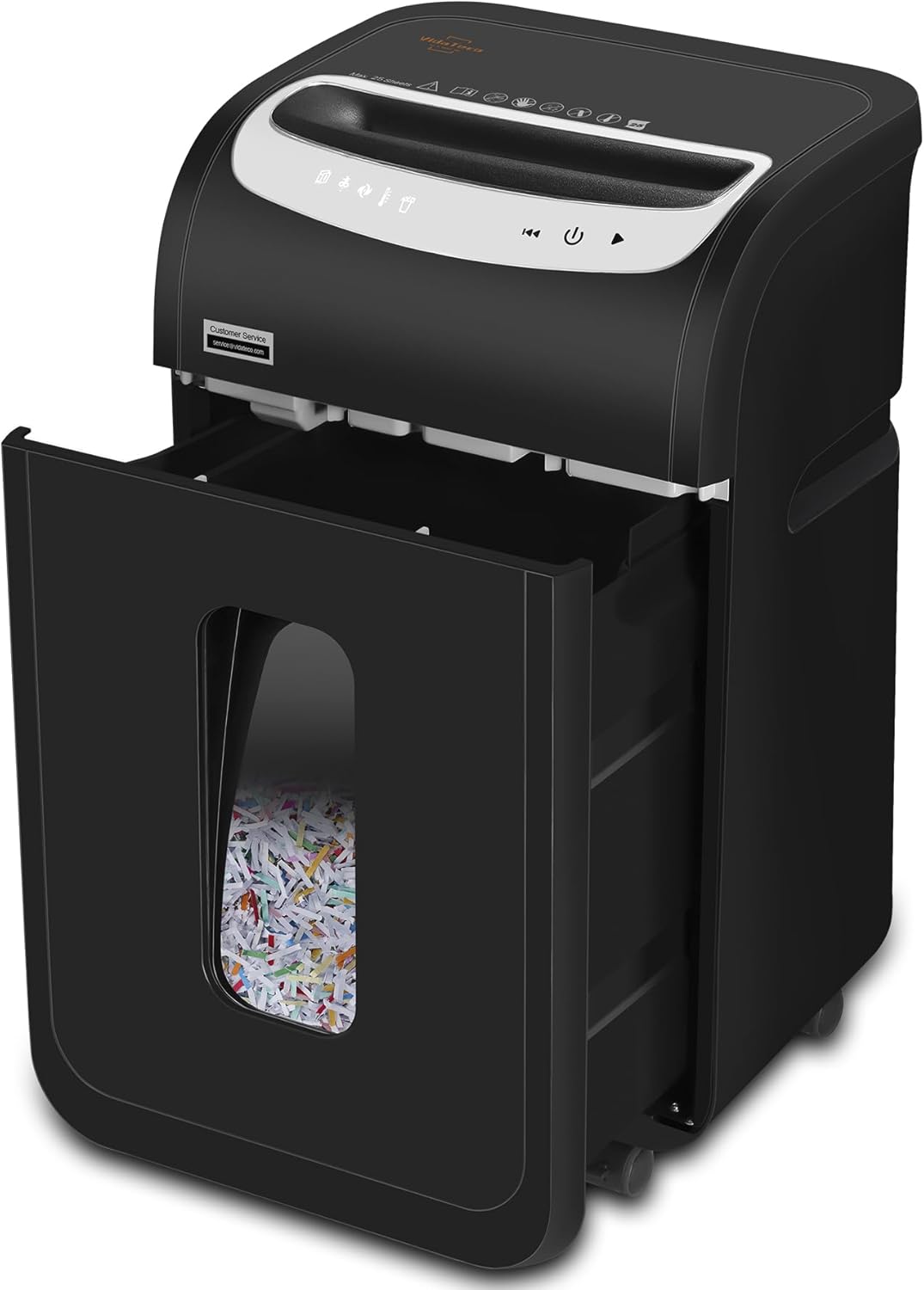 Paper Shredder for Home Office Heavy Duty with 60 Mins Running with US Patented Cutter,Shred CD/Card with Extra Large Bin,AUTO Jam Proof(ETL) (25-Sheet Cross Cut)