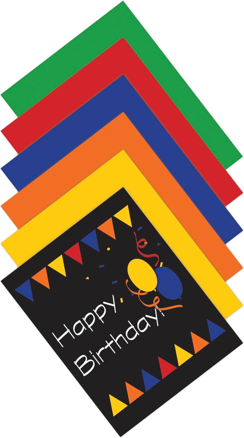 School Smart Railroad Poster Board Paper, 22 x 28 Inches, 4-Ply, Assorted Colors, Pack of 25