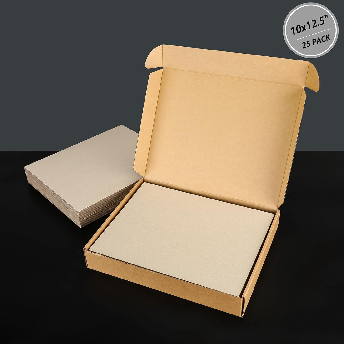 25 Pcs Book Board, Binder Board, Cover Board, Heavy Duty Chipboard for Book Binding, DIY Cardboard (Gray, 10 x 12.5 Inch 80PT)