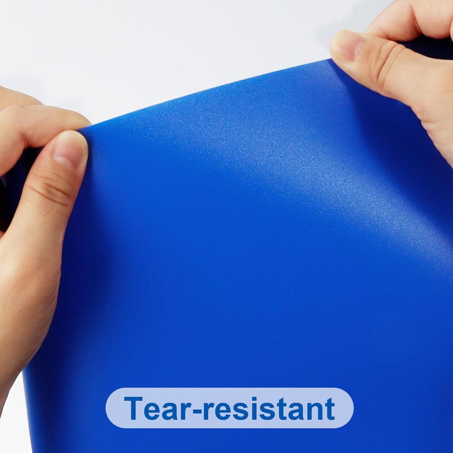 6-Pack Plastic Folders with Pockets,2-Pocket Poly Folders Holds 8-1/2" x 11" Paper for School/Office/Home, Blue