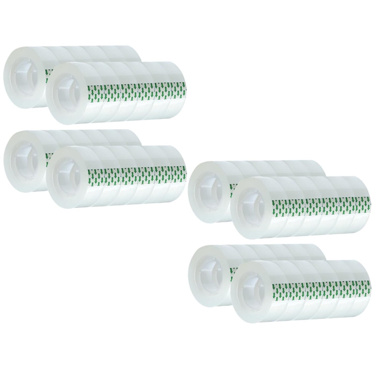 48 Rolls Transparent Tape Refills Rolls 3/4-Inch x 1000 inch, 1 inch Core, Clear Gift Wrapping Tape Refill Roll for Office, Home, School