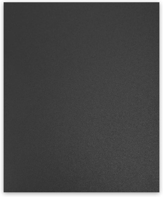 Binditek 200 Pack 12 Mil Sand-Textured Polycover, Midweight Binding Front and Back Covers, Lightly Sanded Finish, 8-1/2" x 11", Square Corners, Un-Punched, Black, Office Supplies