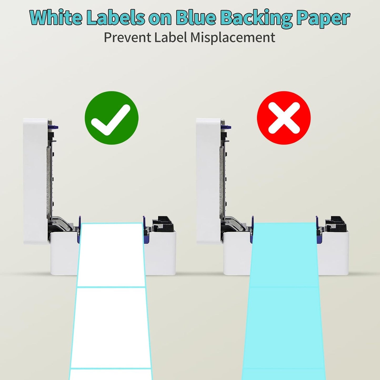 FungLam Direct Thermal Shipping Labels - 4x6 Thermal Labels Fanfold - Perforated and Strong Adhesive - 50000 Labels (1000 Labels per Stack, 50 Stacks)