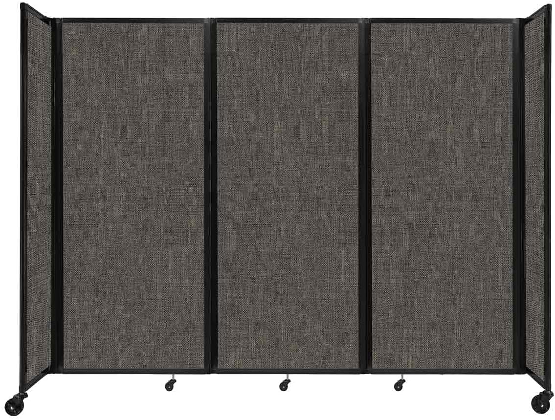 Versare Room Divider 360 Portable Wall Partition | Folding Panels | Large Freestanding Divider | Locking Wheels | Temporary Room Separator